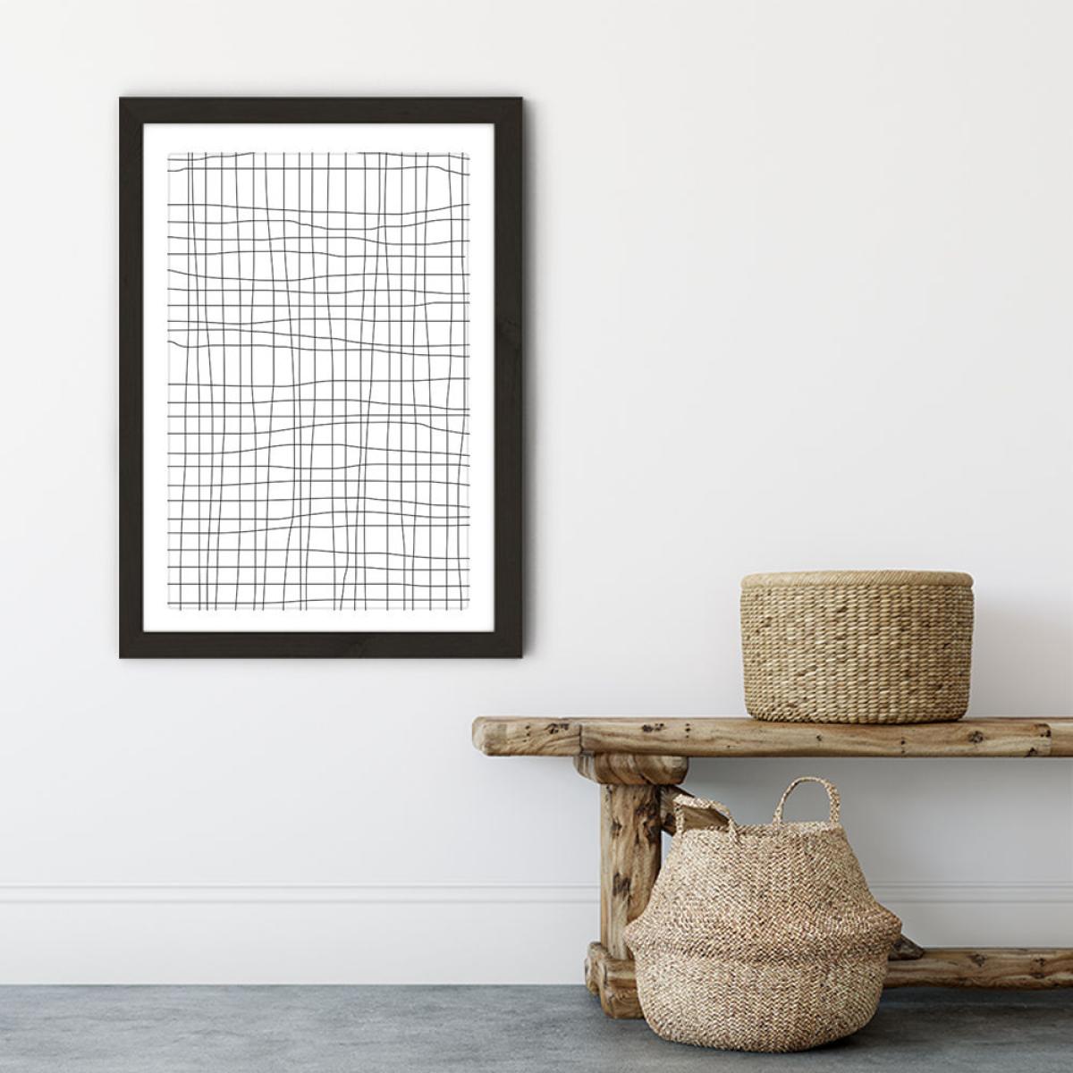 Grid Art Print Black Frame – image 5