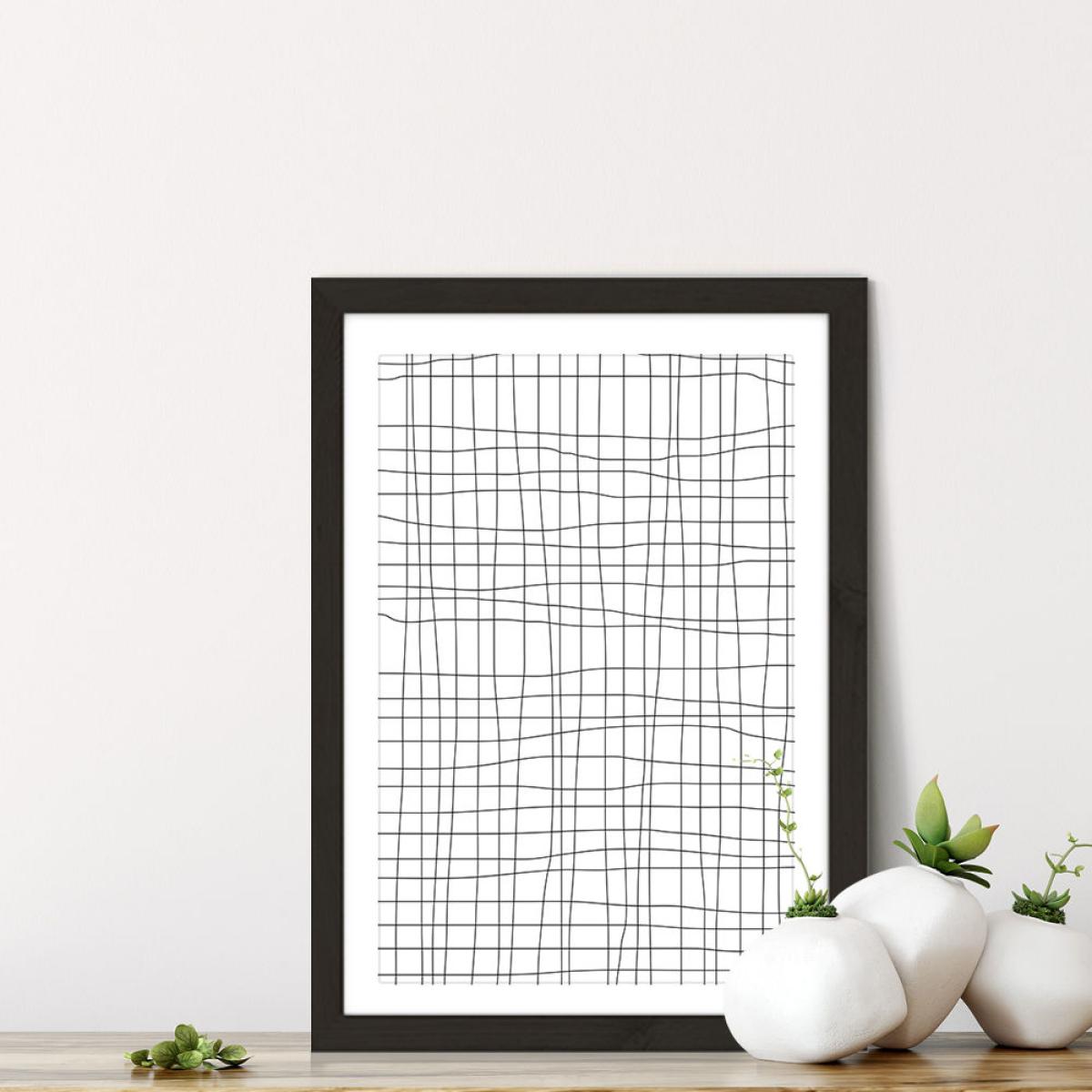 Grid Art Print Black Frame – image 7