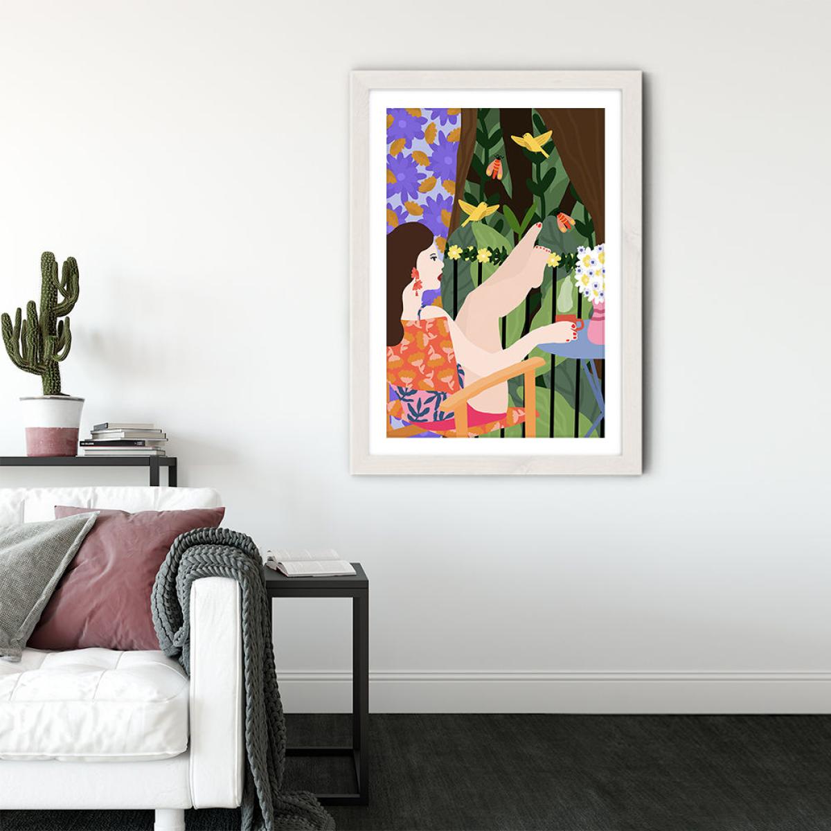 Waiting for The Summer to Come Art Print White Frame – image 3