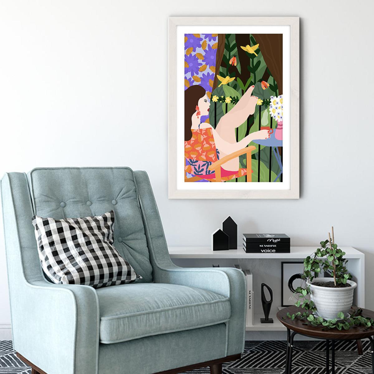 Waiting for The Summer to Come Art Print White Frame – image 5