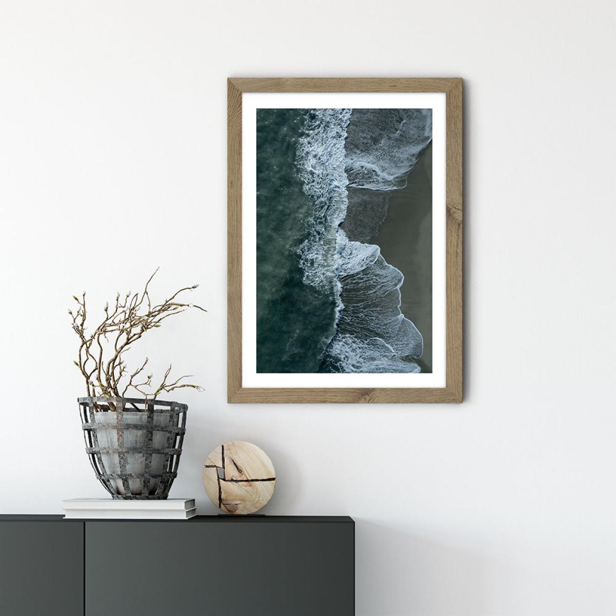 Wild Waves Art Print Oak Frame – image 2
