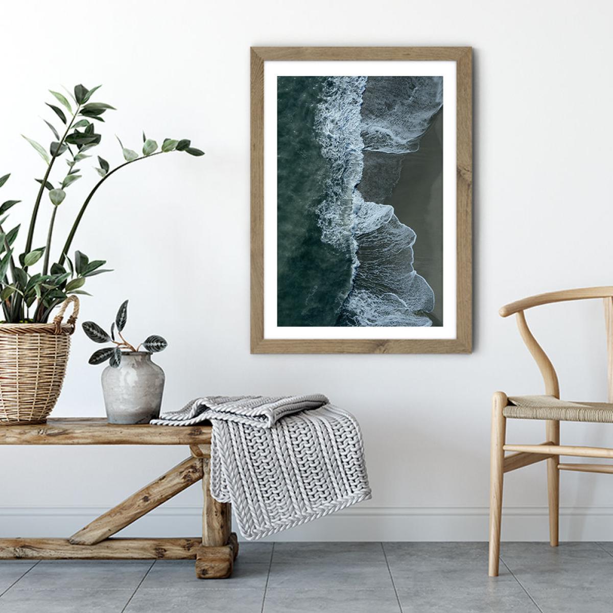 Wild Waves Art Print Oak Frame – image 4