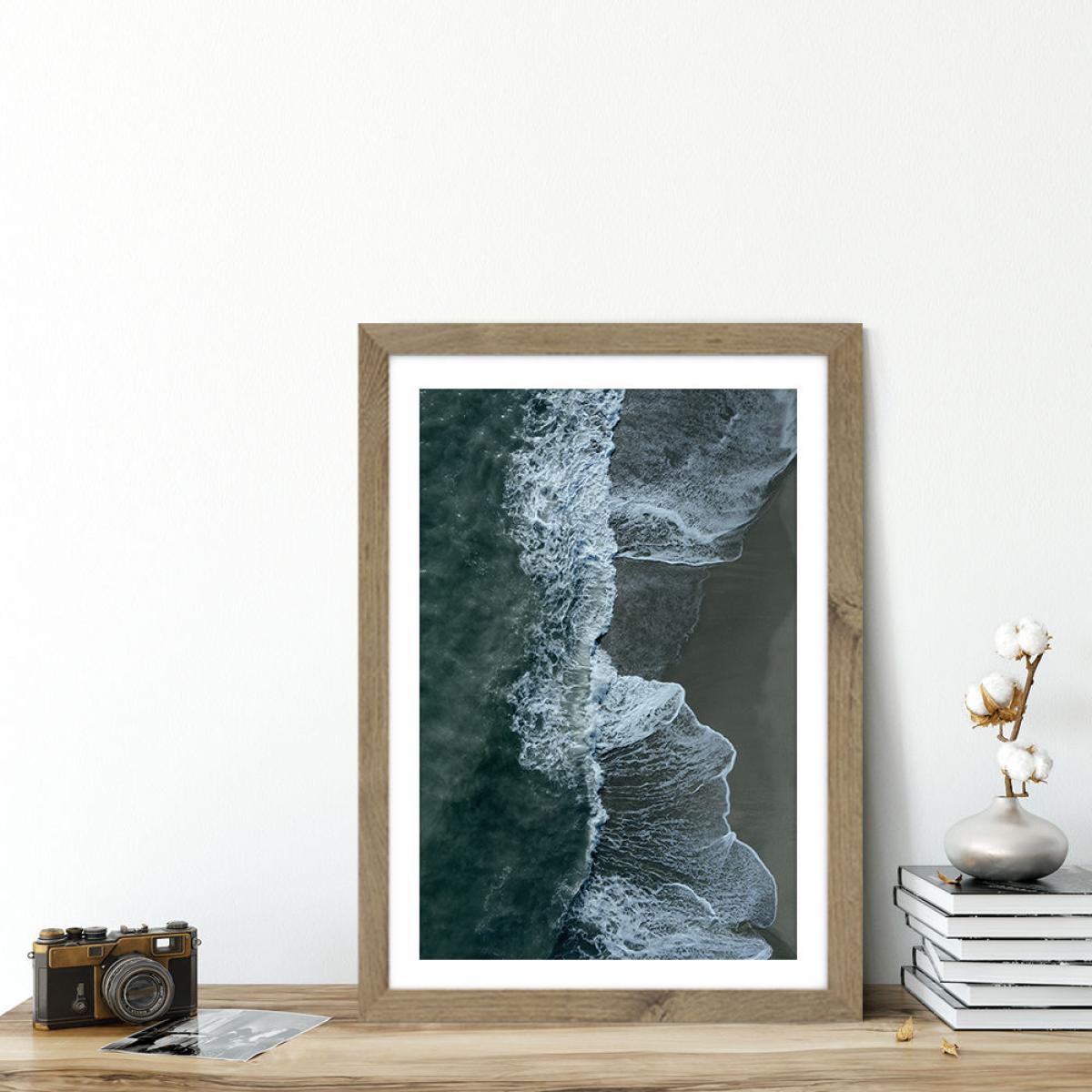 Wild Waves Art Print Oak Frame – image 5