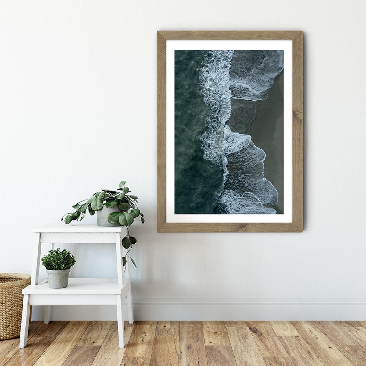 Wild Waves Art Print Oak Frame – image 6