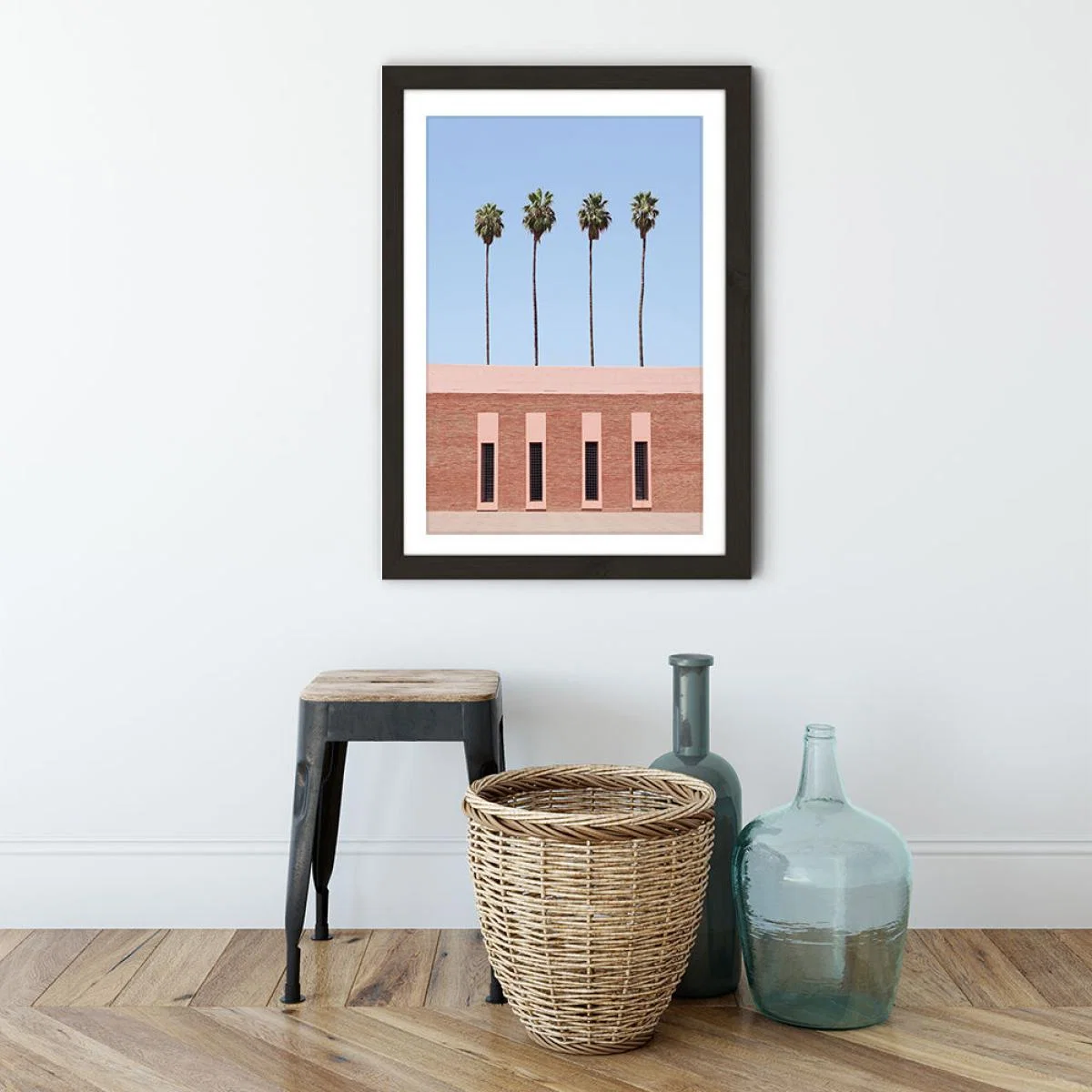 Palm Tree Factory Art Print Black Frame – image 3