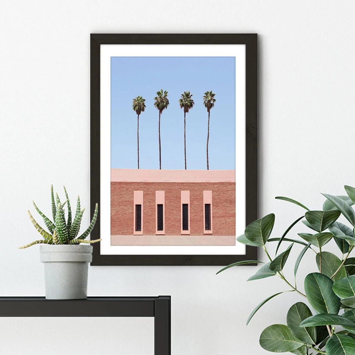 Palm Tree Factory Art Print Black Frame – image 4