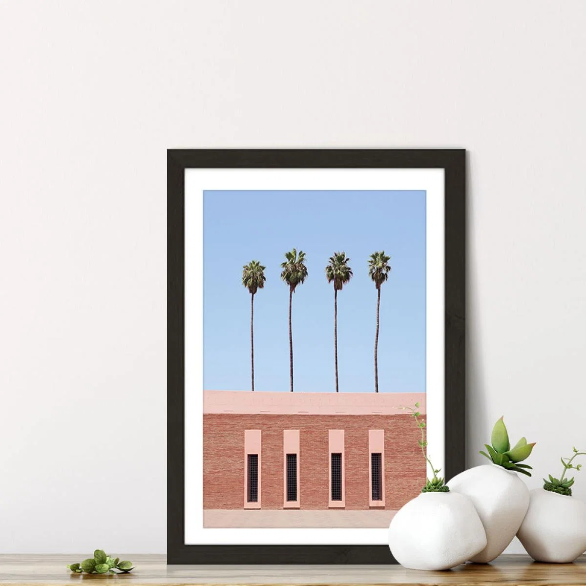 Palm Tree Factory Art Print Black Frame – image 6