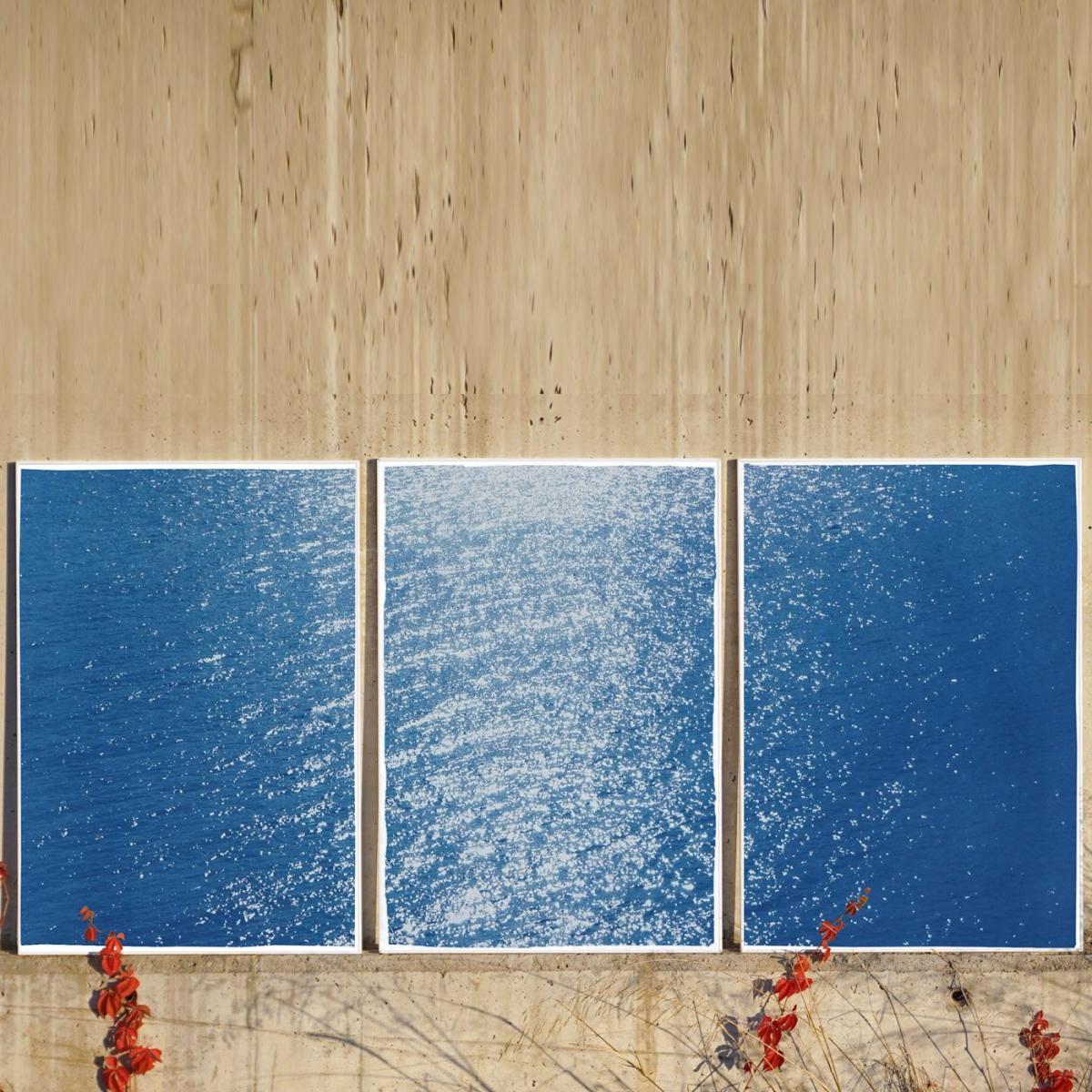 Splendorous Amalfi Coast Handmade Cyanotype Art Print – image 2
