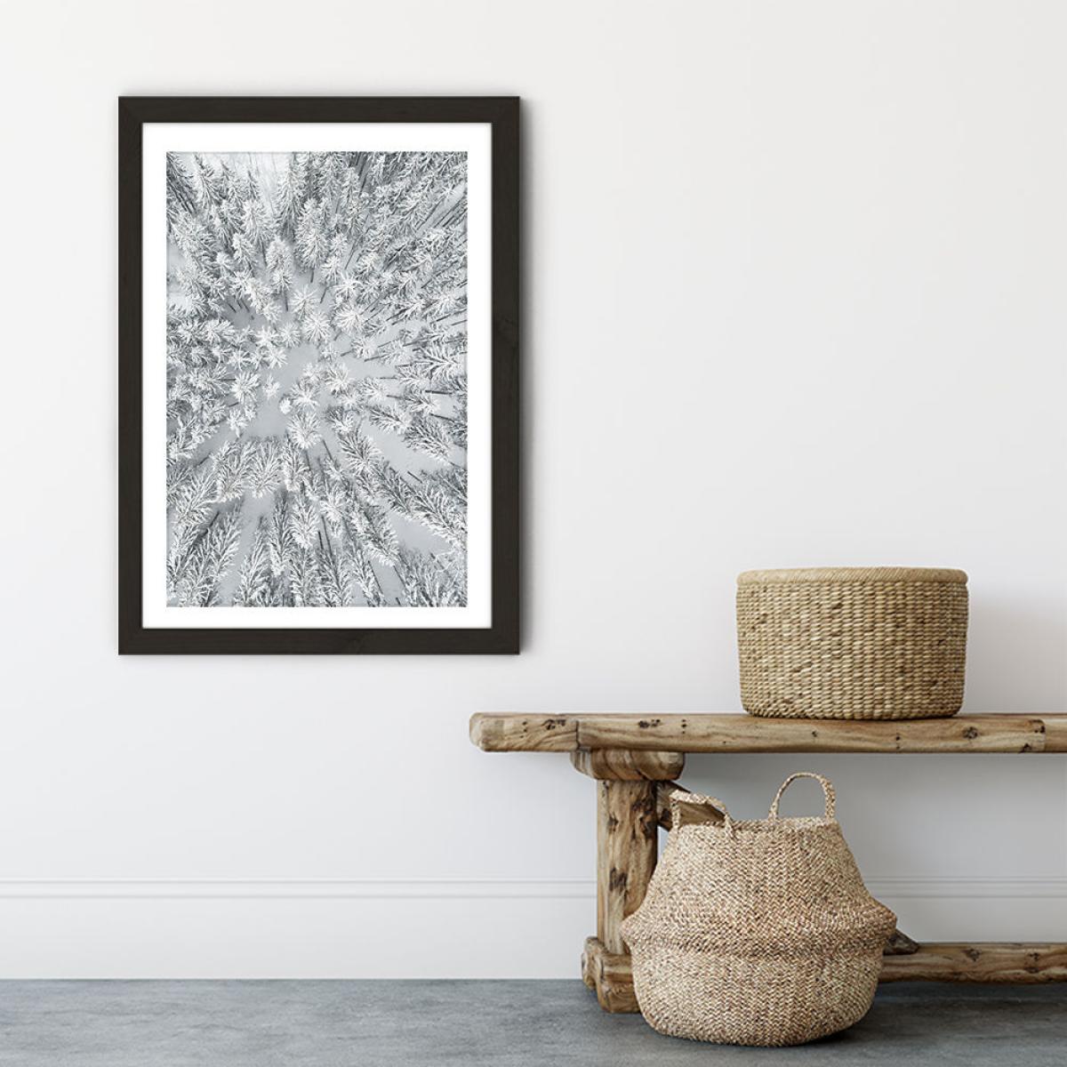 Snowy Forests Art Print Black Frame – image 3