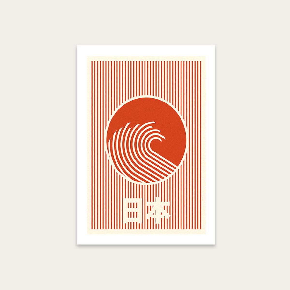 Great Wave Of Nippon Art Print Unframed