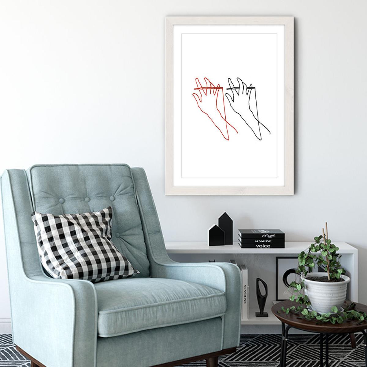Hands Art Print White Frame – image 4