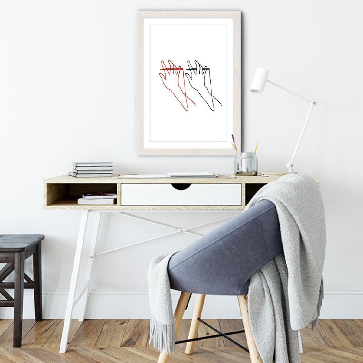Hands Art Print White Frame – image 6