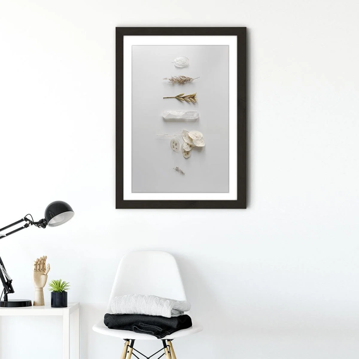 Stones & Branches I Art Print Black Frame – image 2
