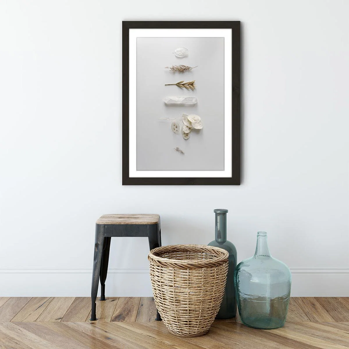 Stones & Branches I Art Print Black Frame – image 3