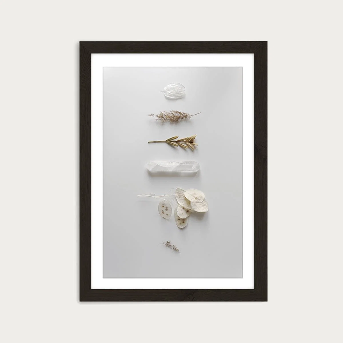 Stones & Branches I Art Print Black Frame – image 1