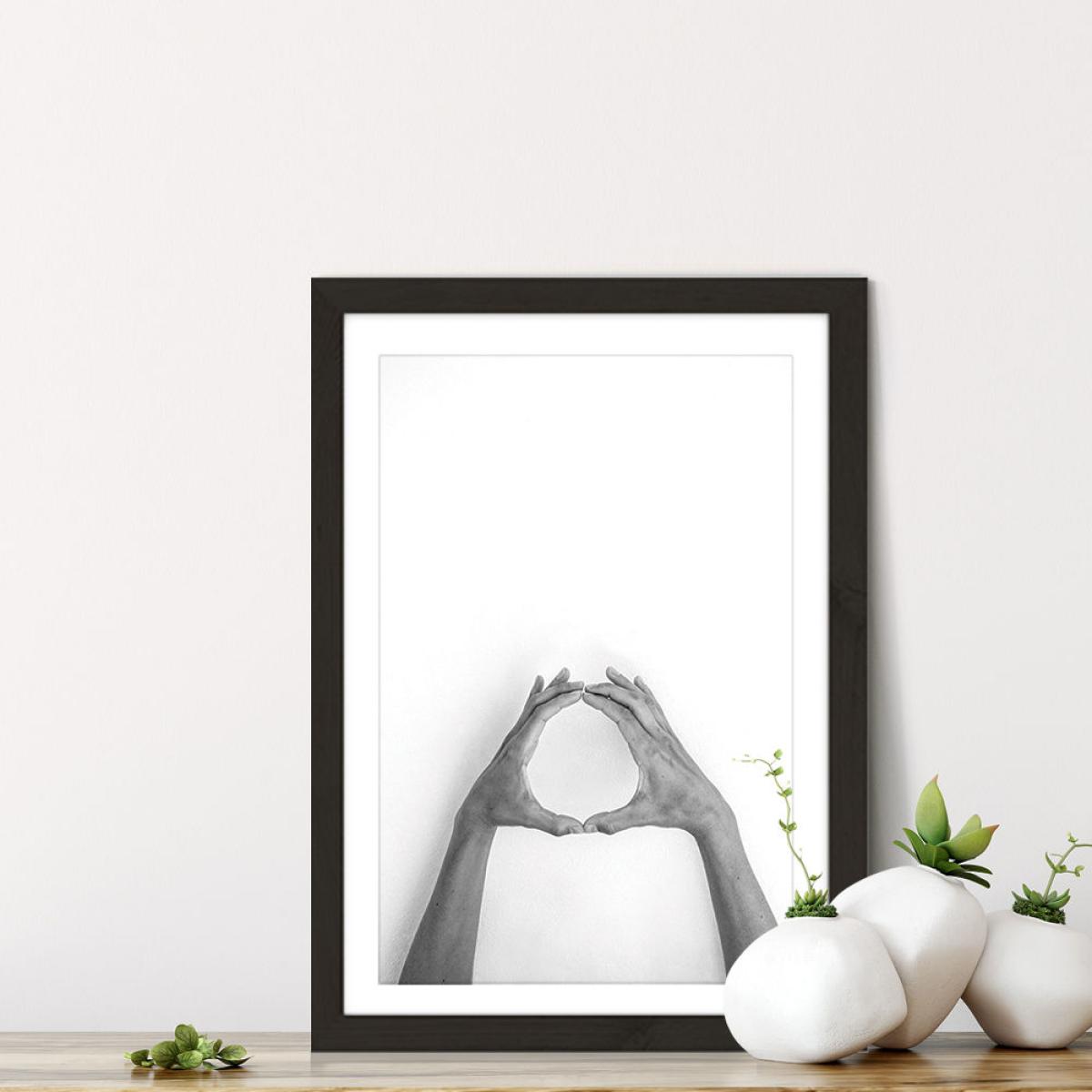 Hands 1 – No Planet B – Let's Protect Our Earth Art Print Black Frame – image 2