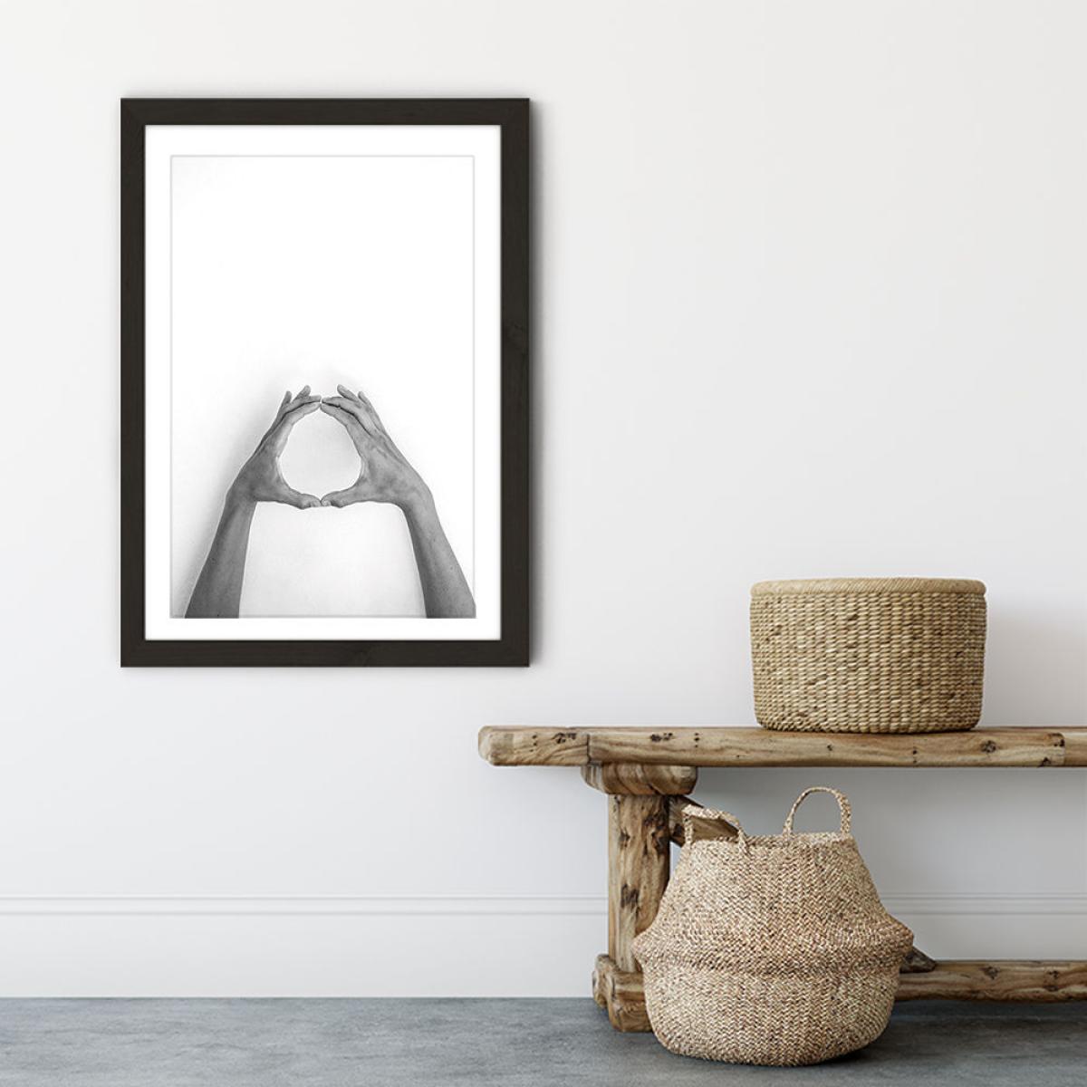 Hands 1 – No Planet B – Let's Protect Our Earth Art Print Black Frame – image 3