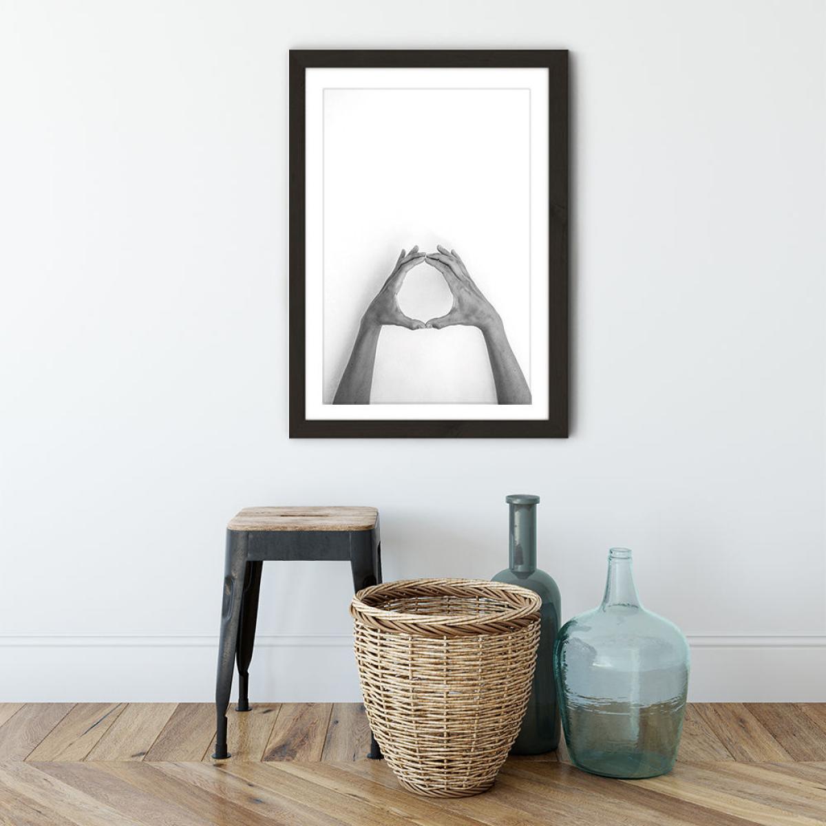 Hands 1 – No Planet B – Let's Protect Our Earth Art Print Black Frame – image 7