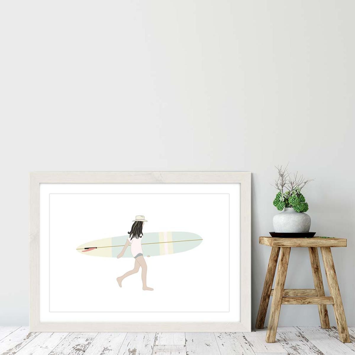 Summer Solstice Art Print White Frame – image 2