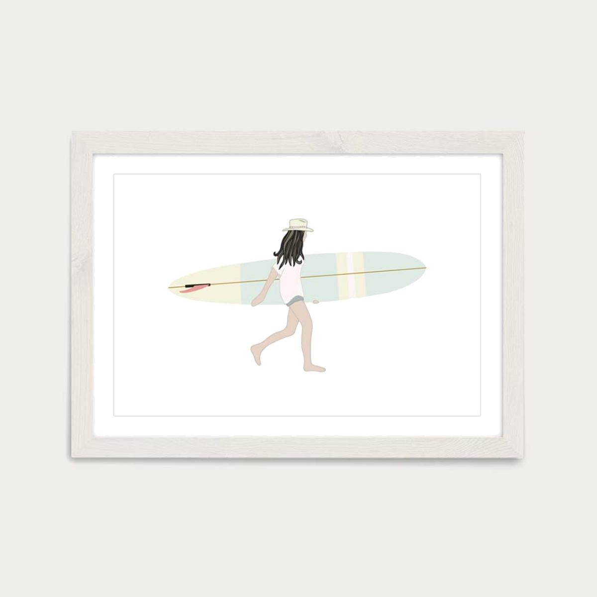 Summer Solstice Art Print White Frame – image 1