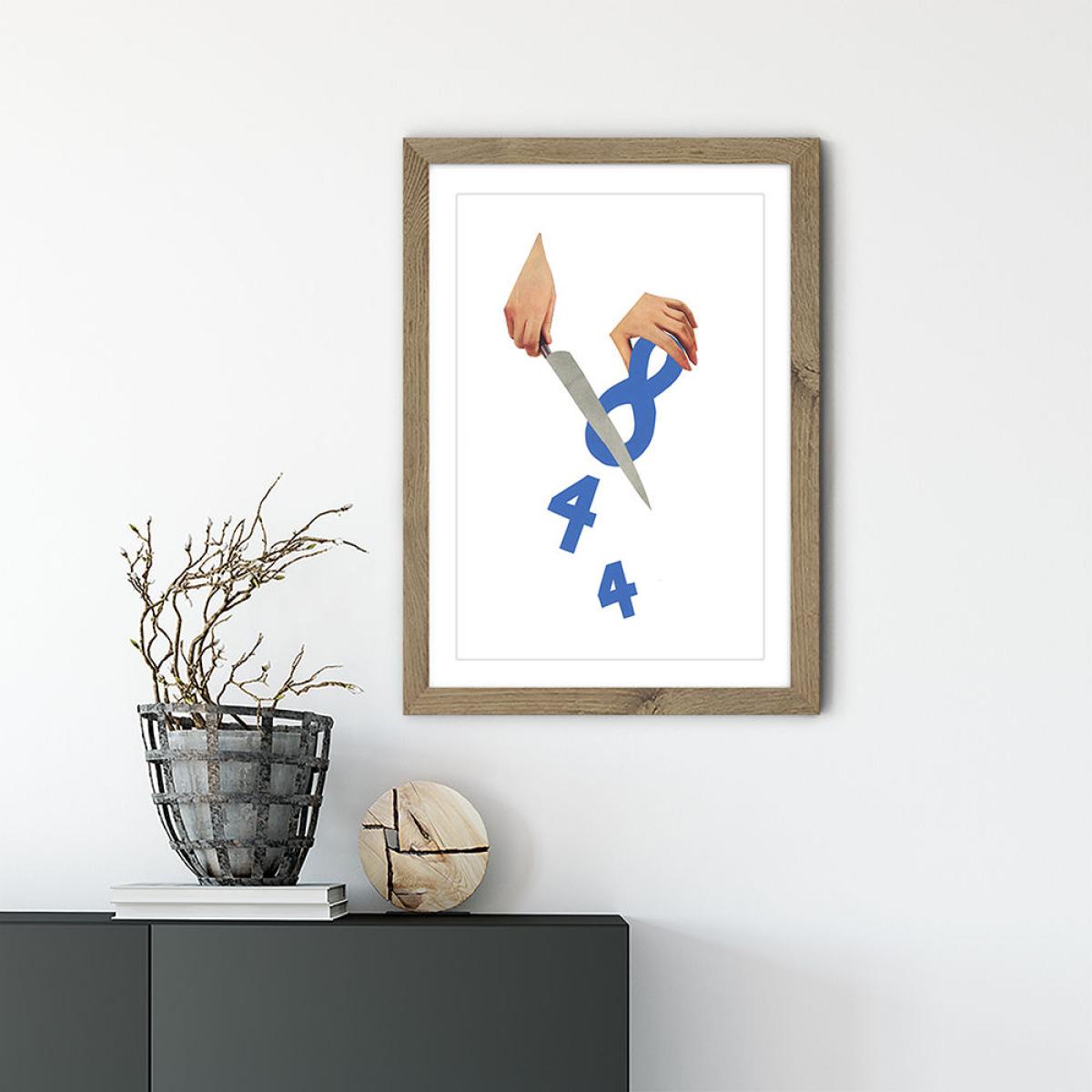 Division Art Print Oak Frame – image 2