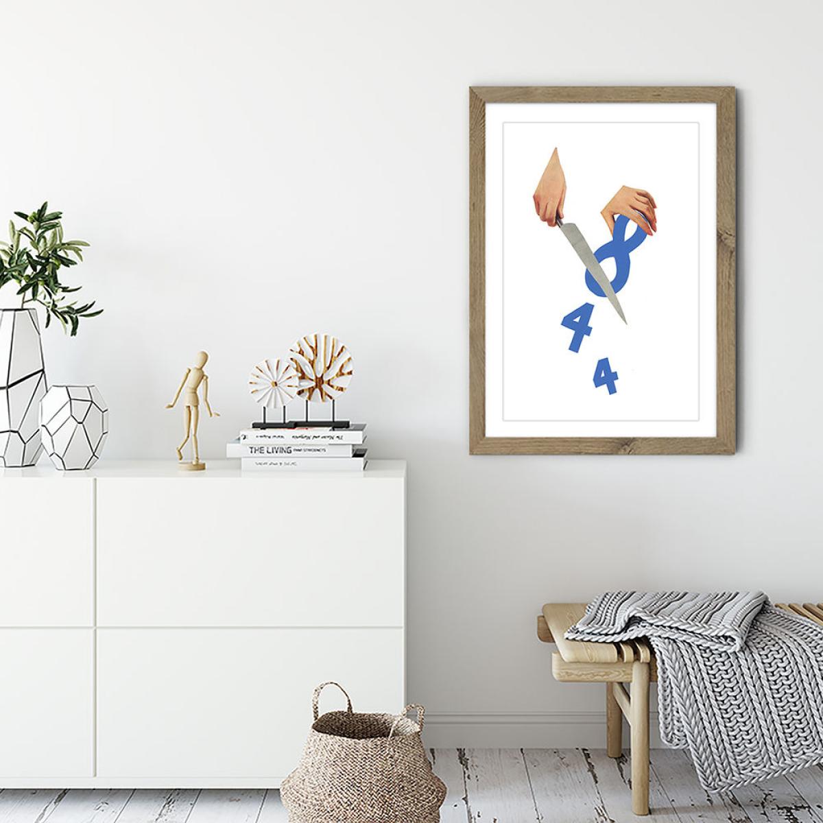Division Art Print Oak Frame – image 3