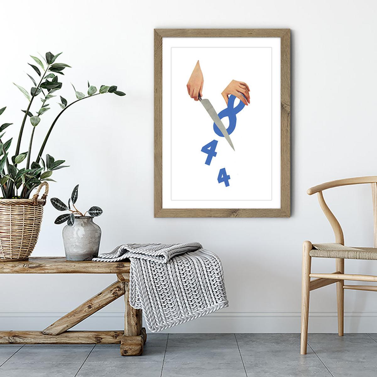 Division Art Print Oak Frame – image 4