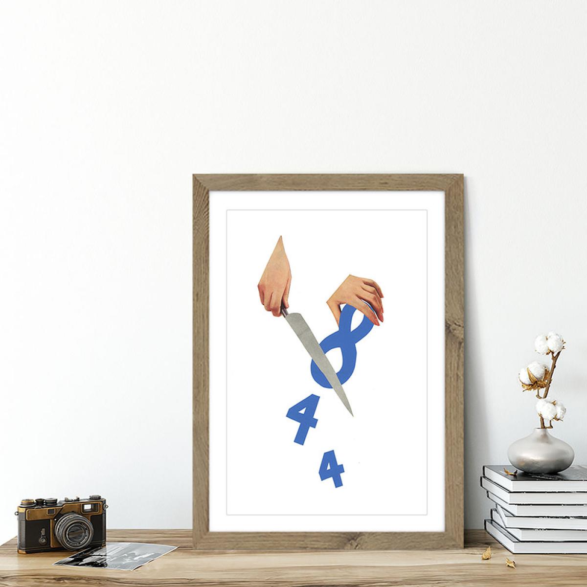 Division Art Print Oak Frame – image 5