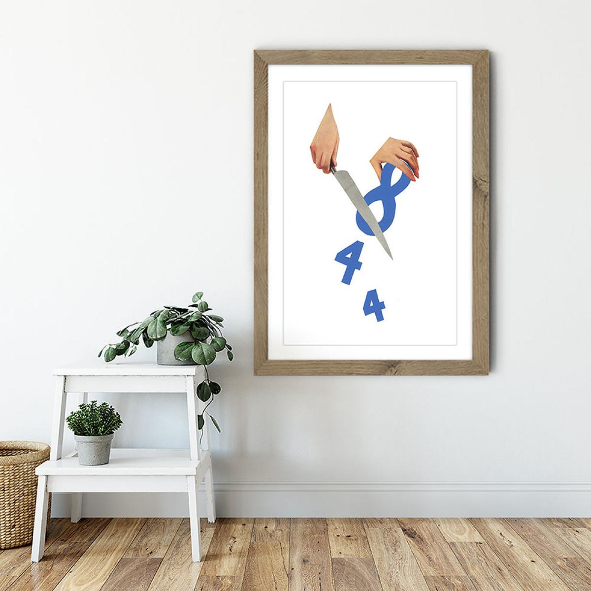 Division Art Print Oak Frame – image 6