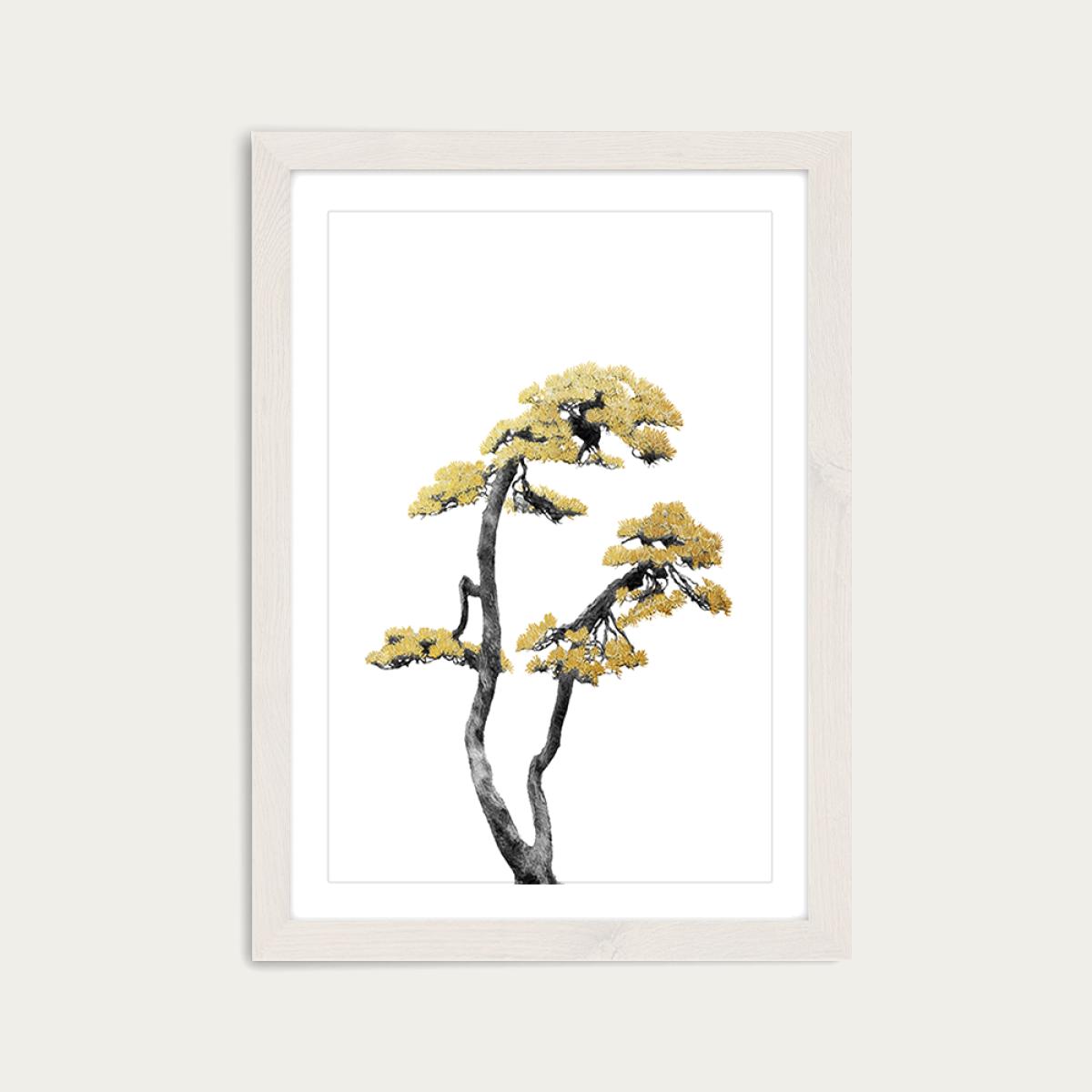 Bonsai Tree 6 Art Print White Frame – image 1