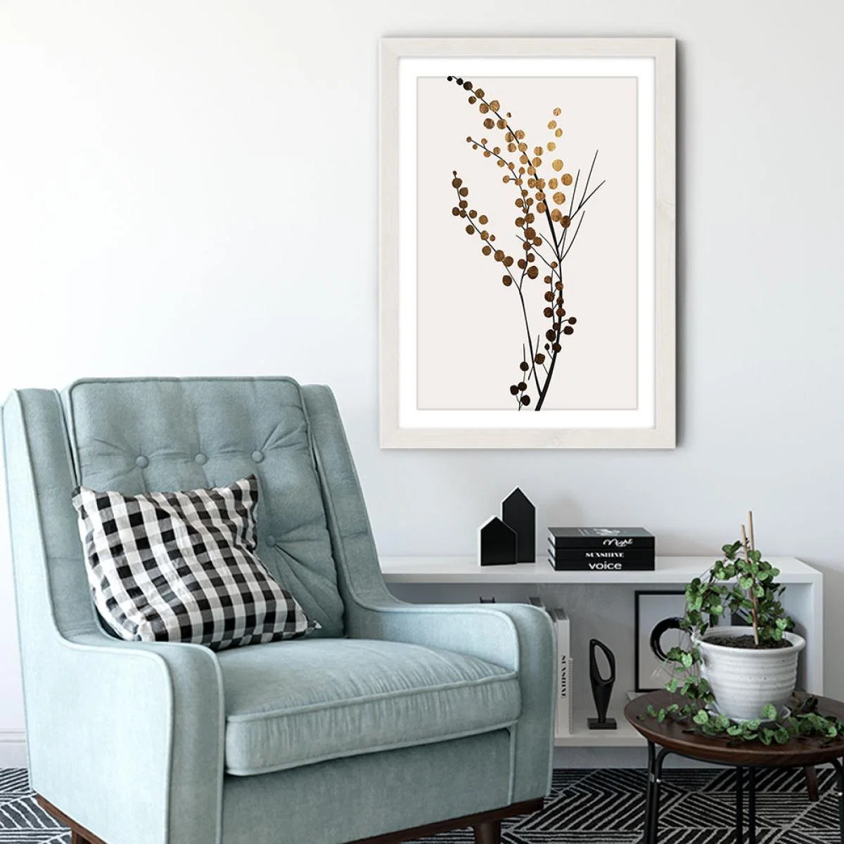 Golden Brench 2 Art Print White Frame – image 4