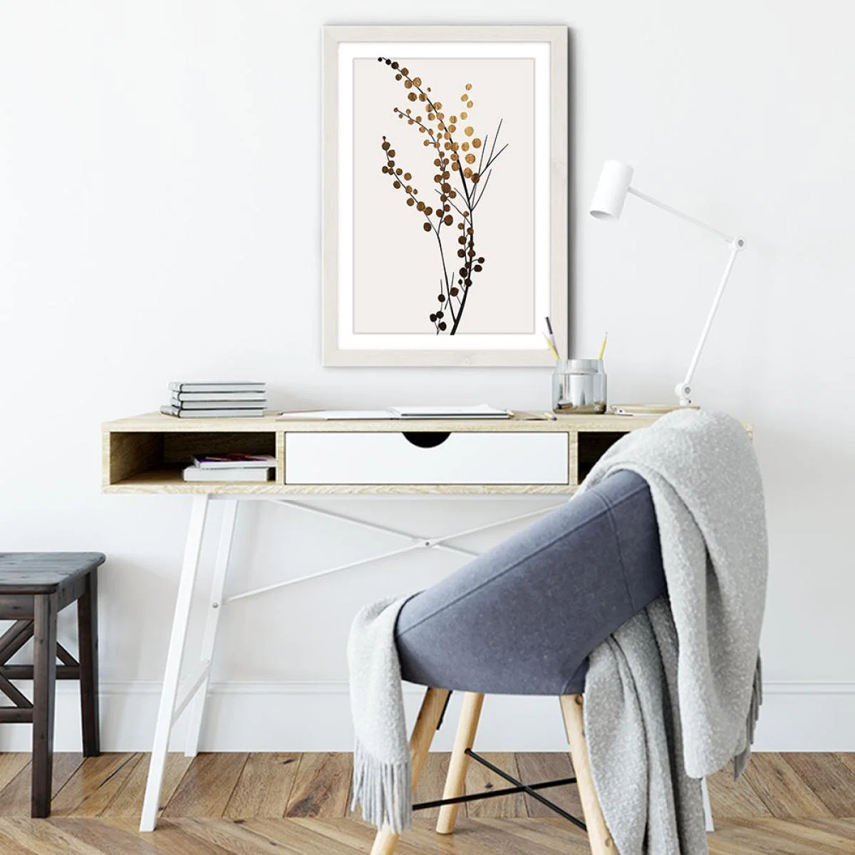 Golden Brench 2 Art Print White Frame – image 5