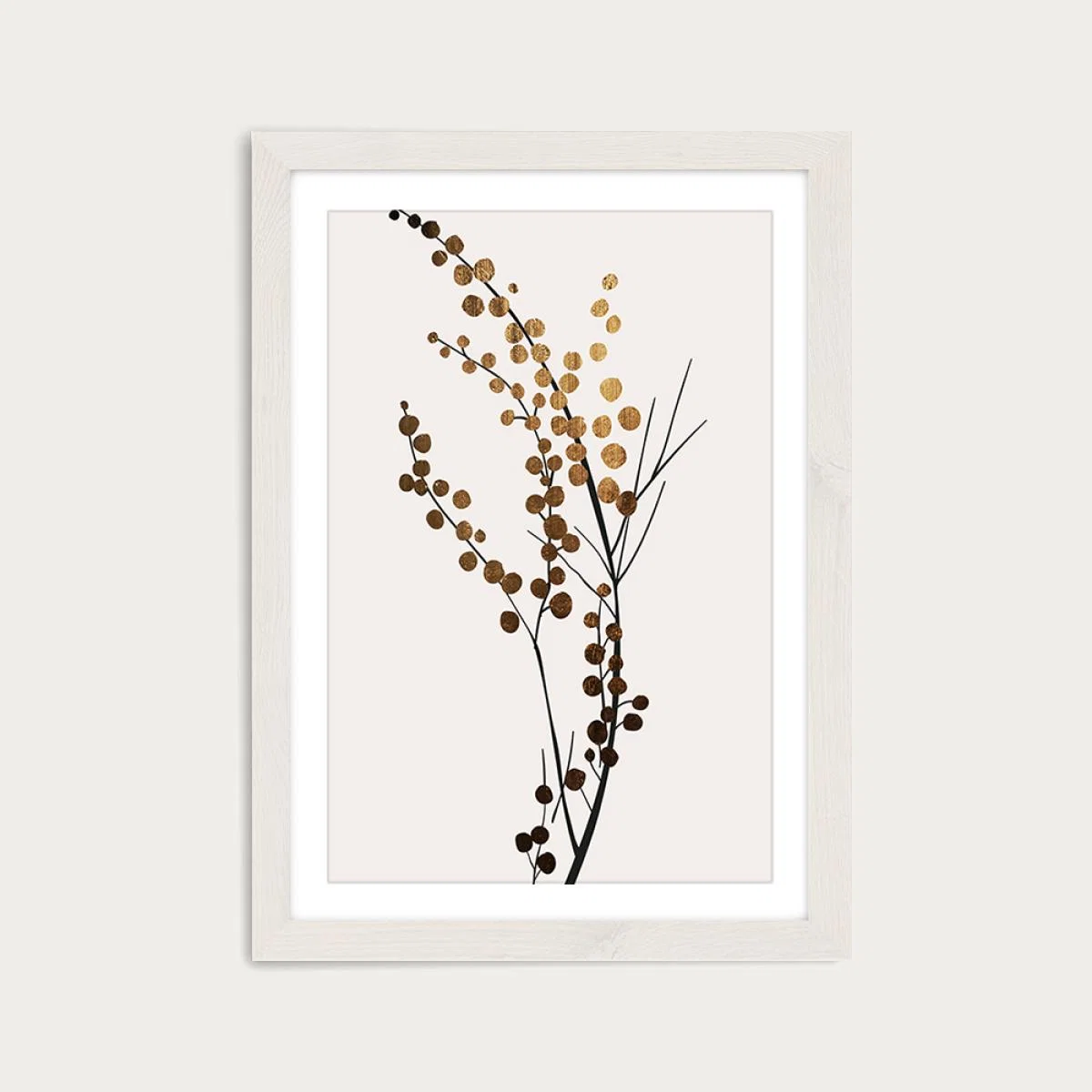 Golden Brench 2 Art Print White Frame – image 1