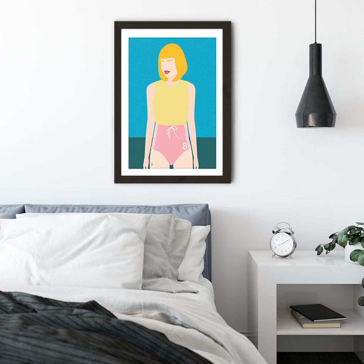 Runner Girl Art Print Black Frame – image 6