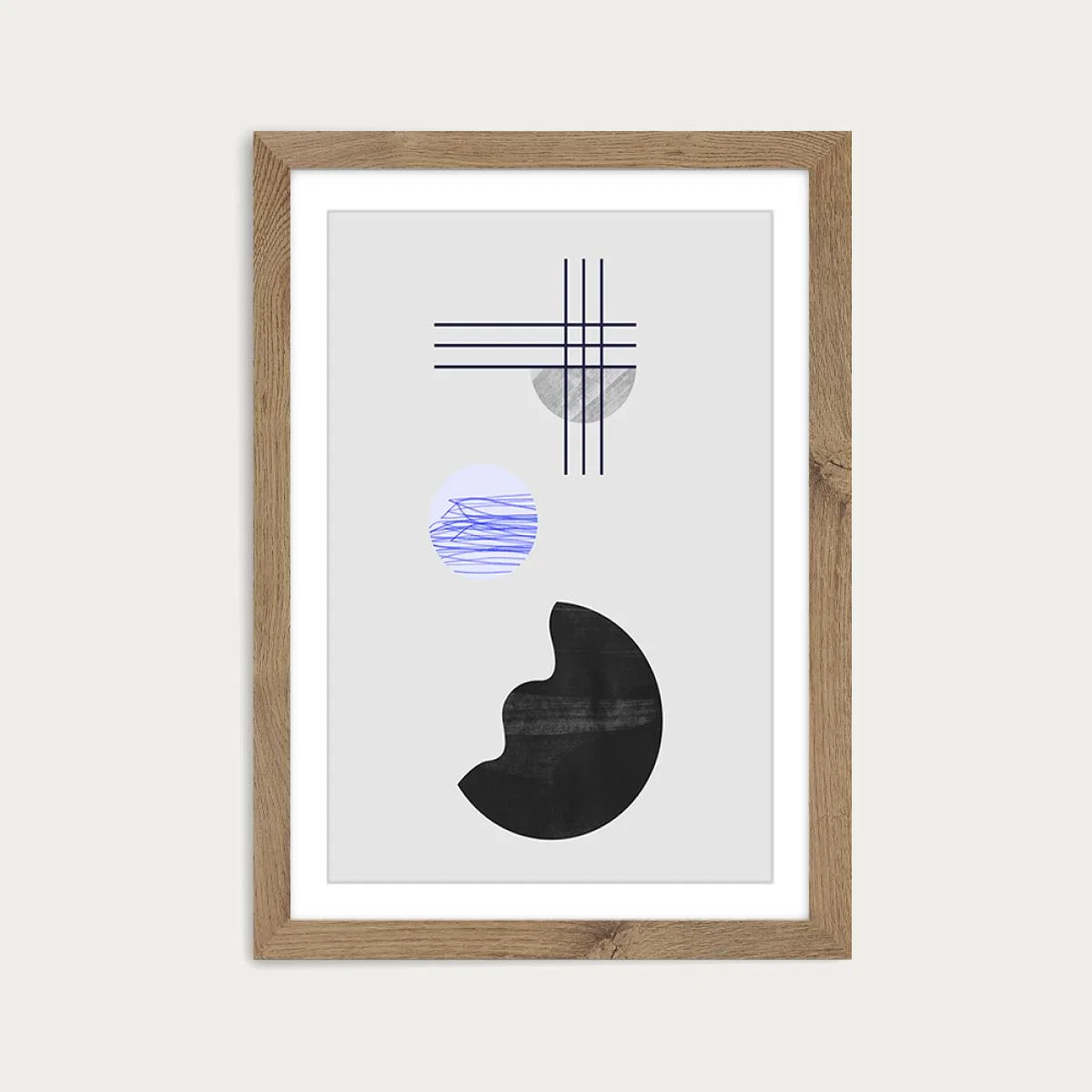 Element Art Print Oak Frame