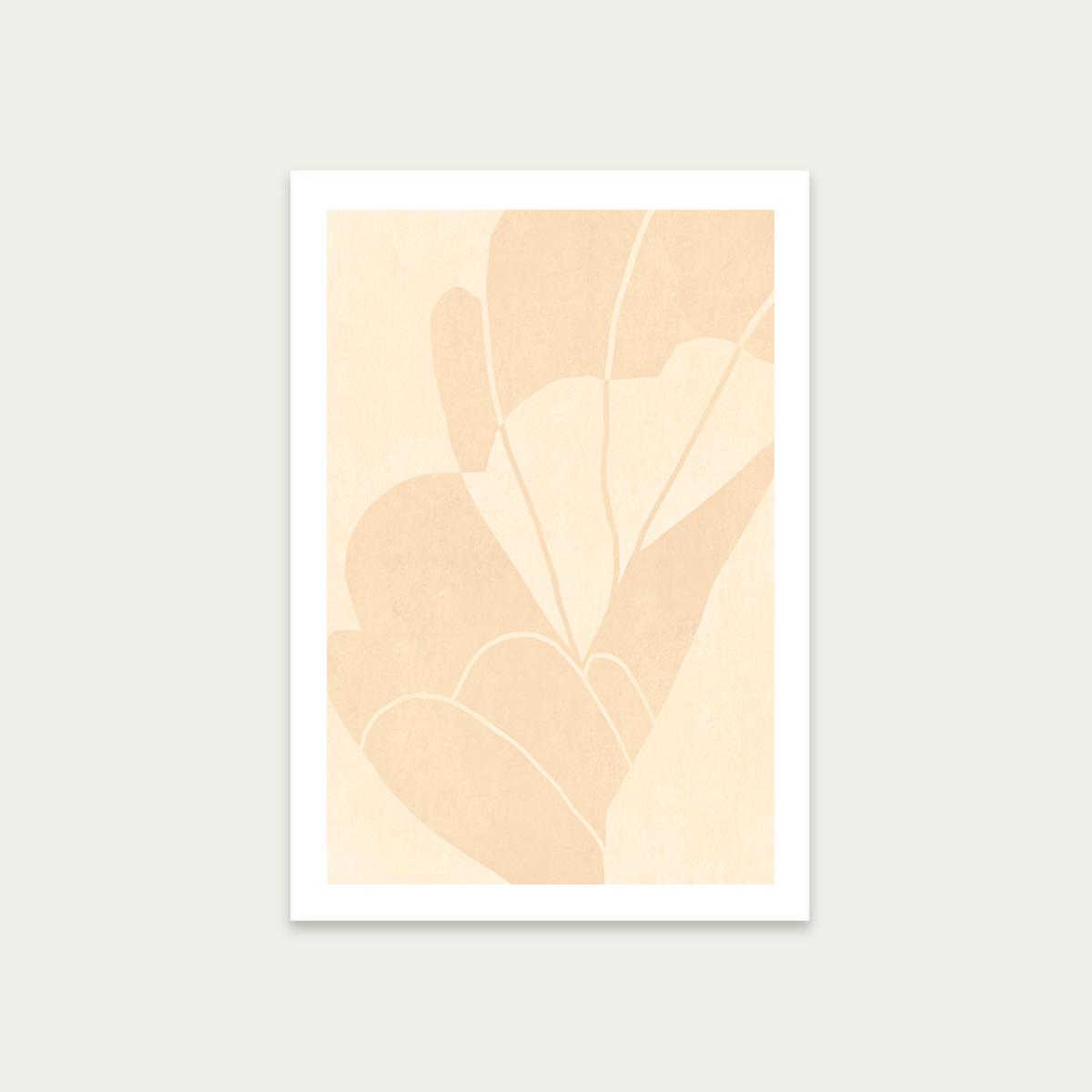 Flourish No 01 - Peach Art Print Unframed