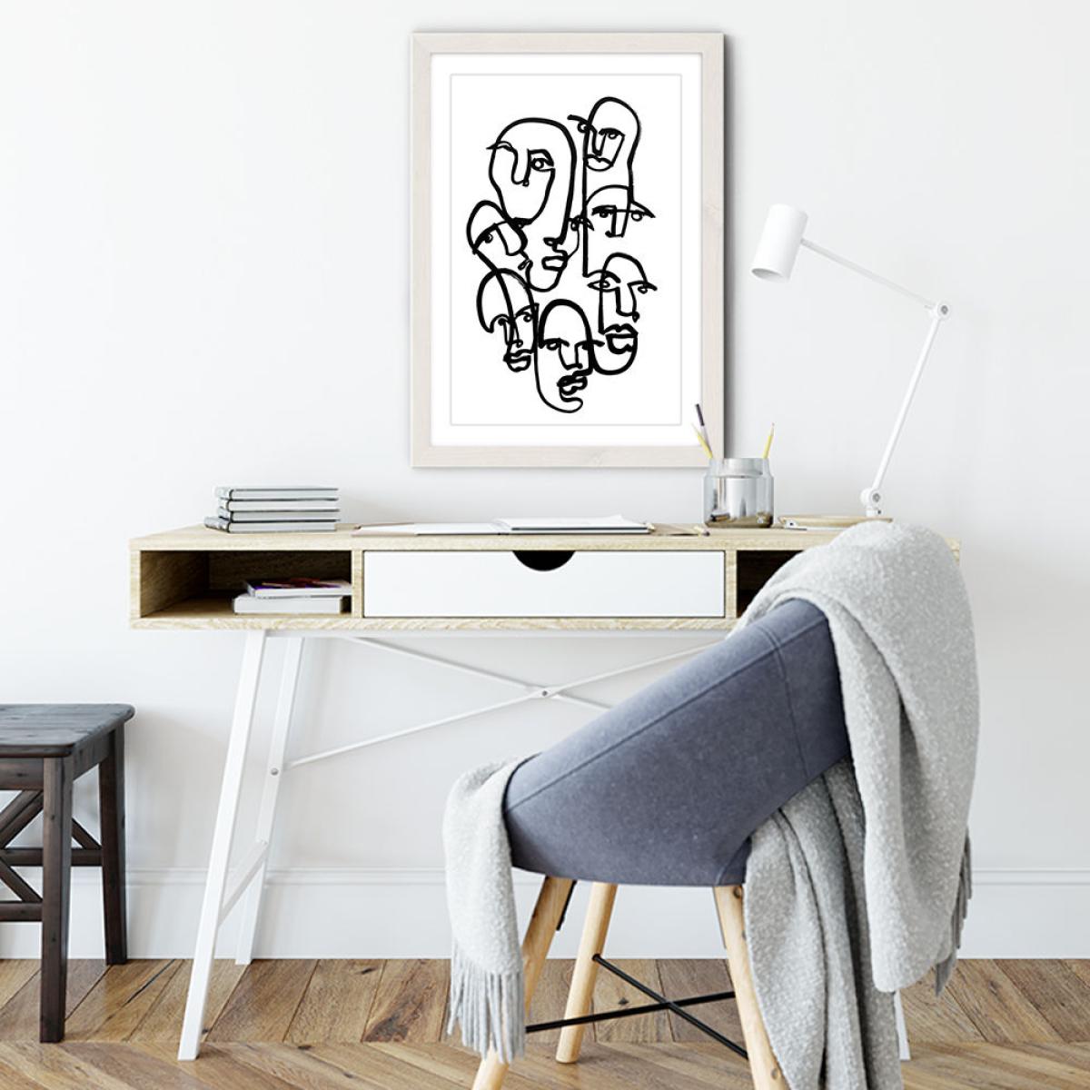 Face Merge II Art Print White Frame – image 5