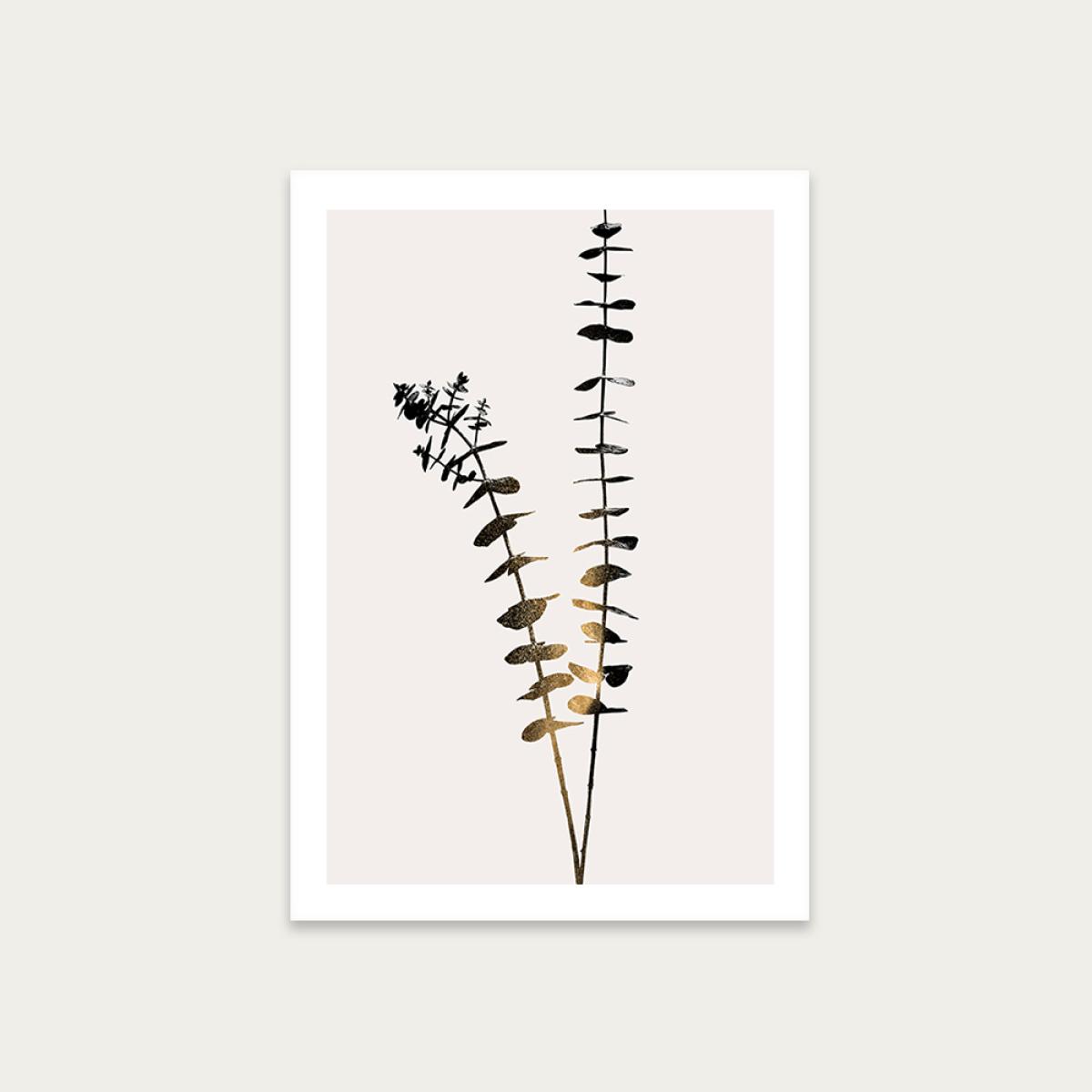 Eucalyptus Dark Gold Art Print Unframed