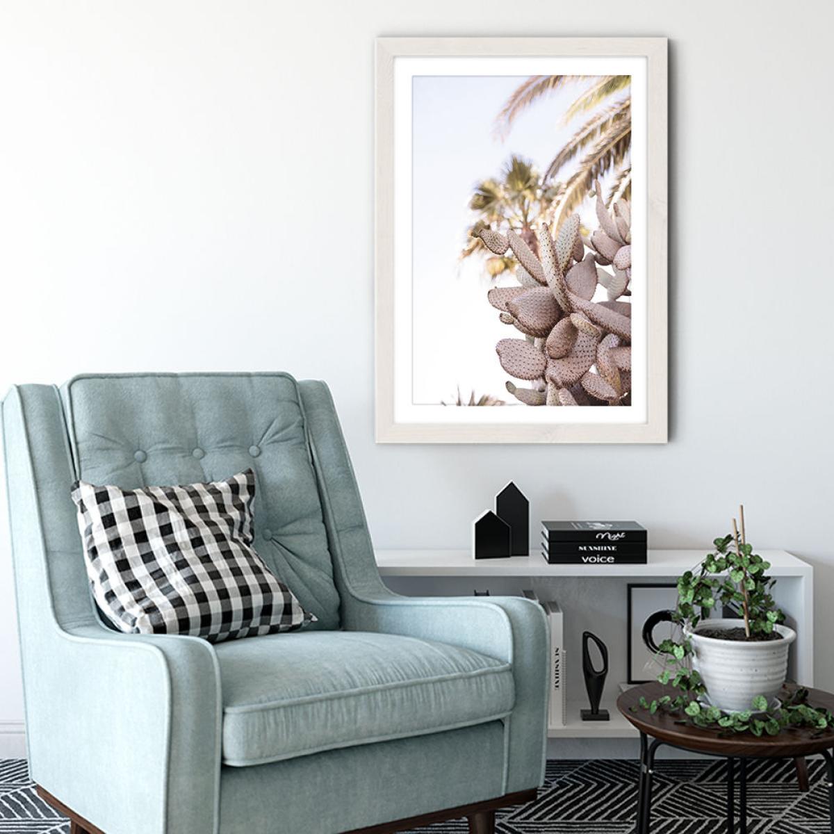 Cacti II Art Print Oak Frame – image 4