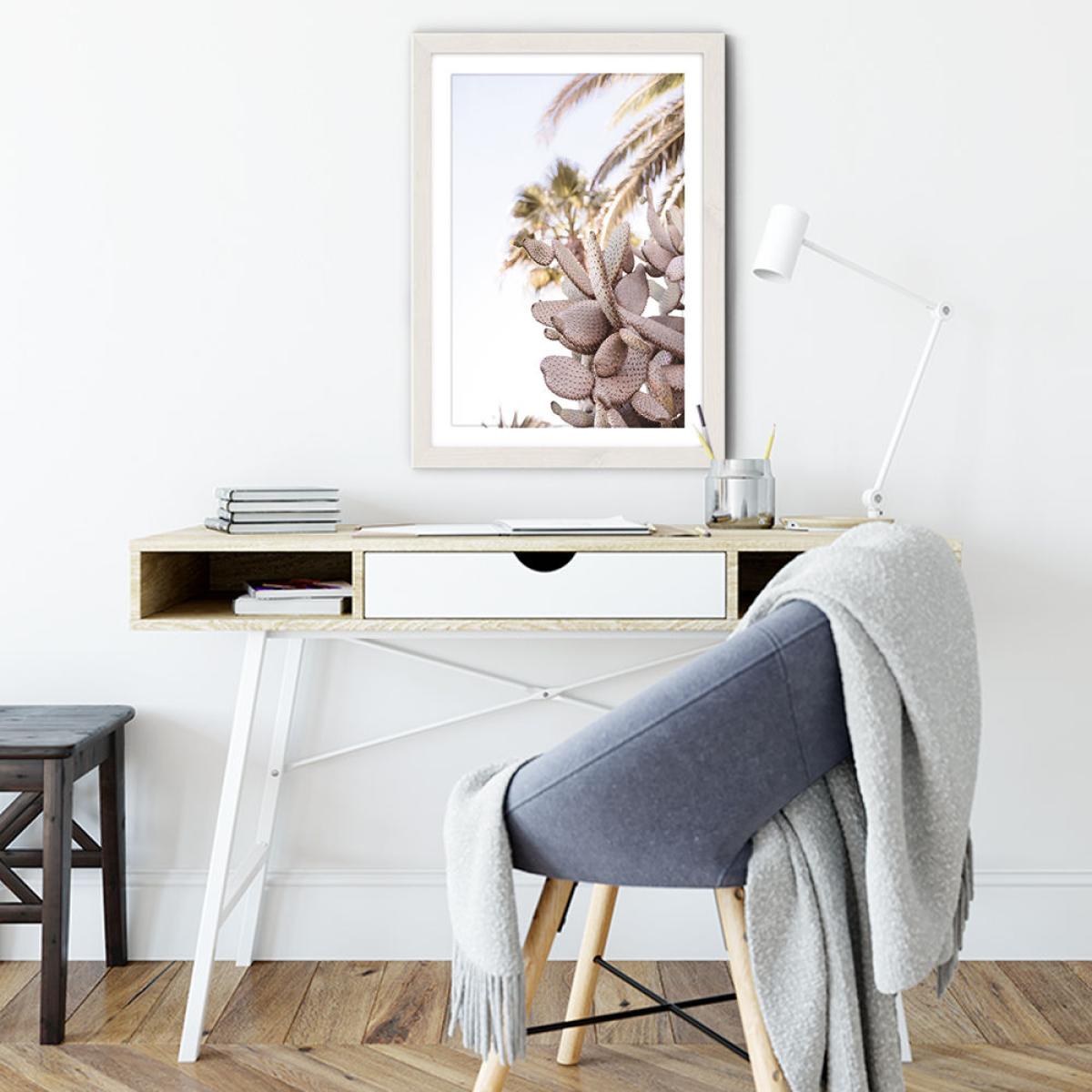 Cacti II Art Print Oak Frame – image 5