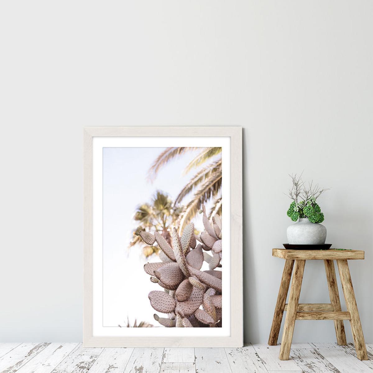 Cacti II Art Print Oak Frame – image 6