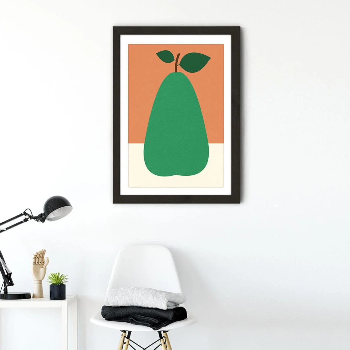 Pear Art Print Black Frame – image 2