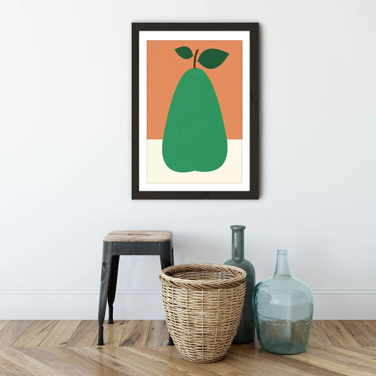 Pear Art Print Black Frame – image 3