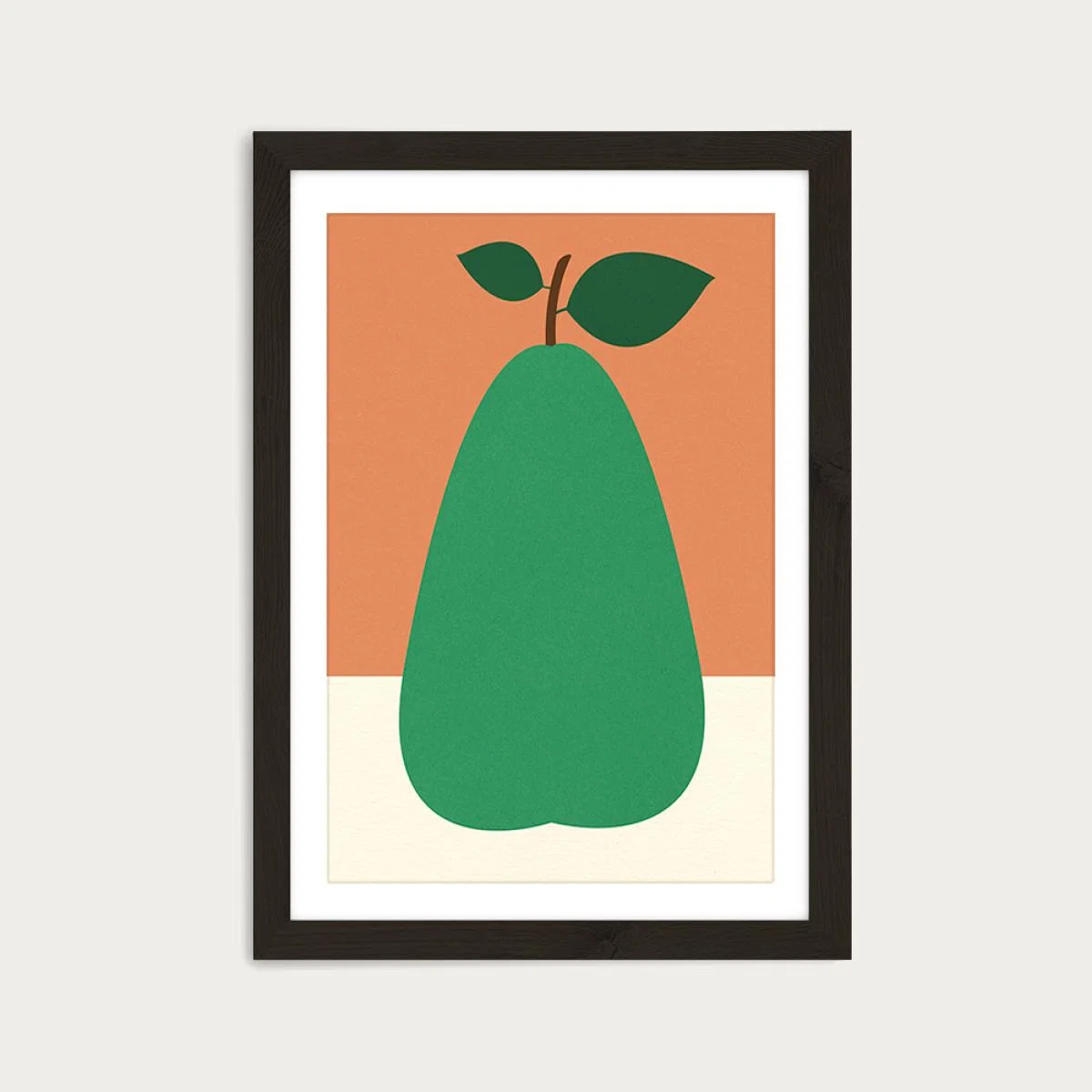 Pear Art Print Black Frame – image 1