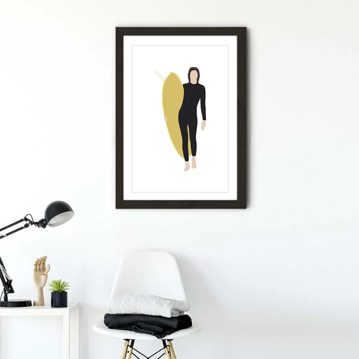 Mellow Yellow Art Print Black Frame – image 2