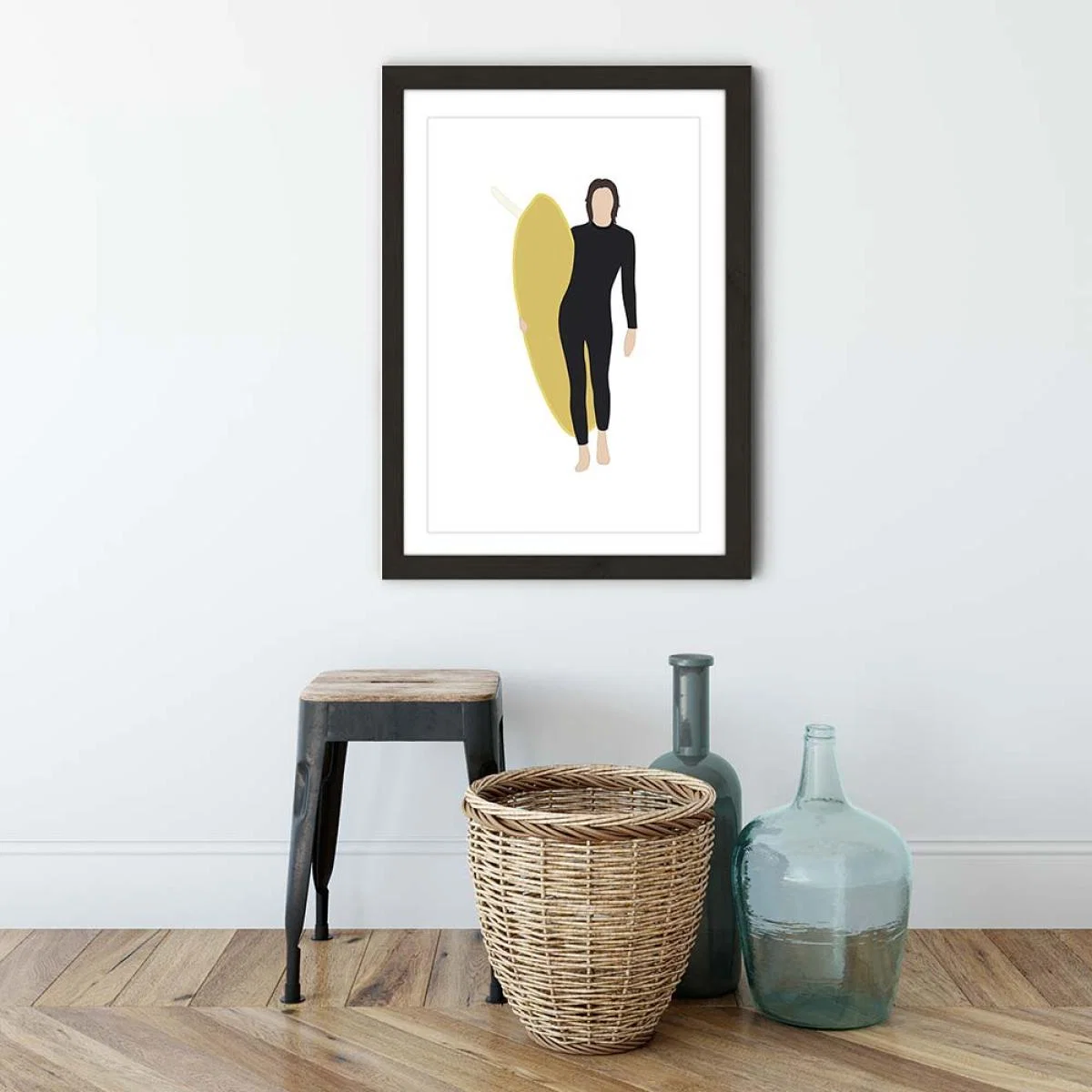 Mellow Yellow Art Print Black Frame – image 3