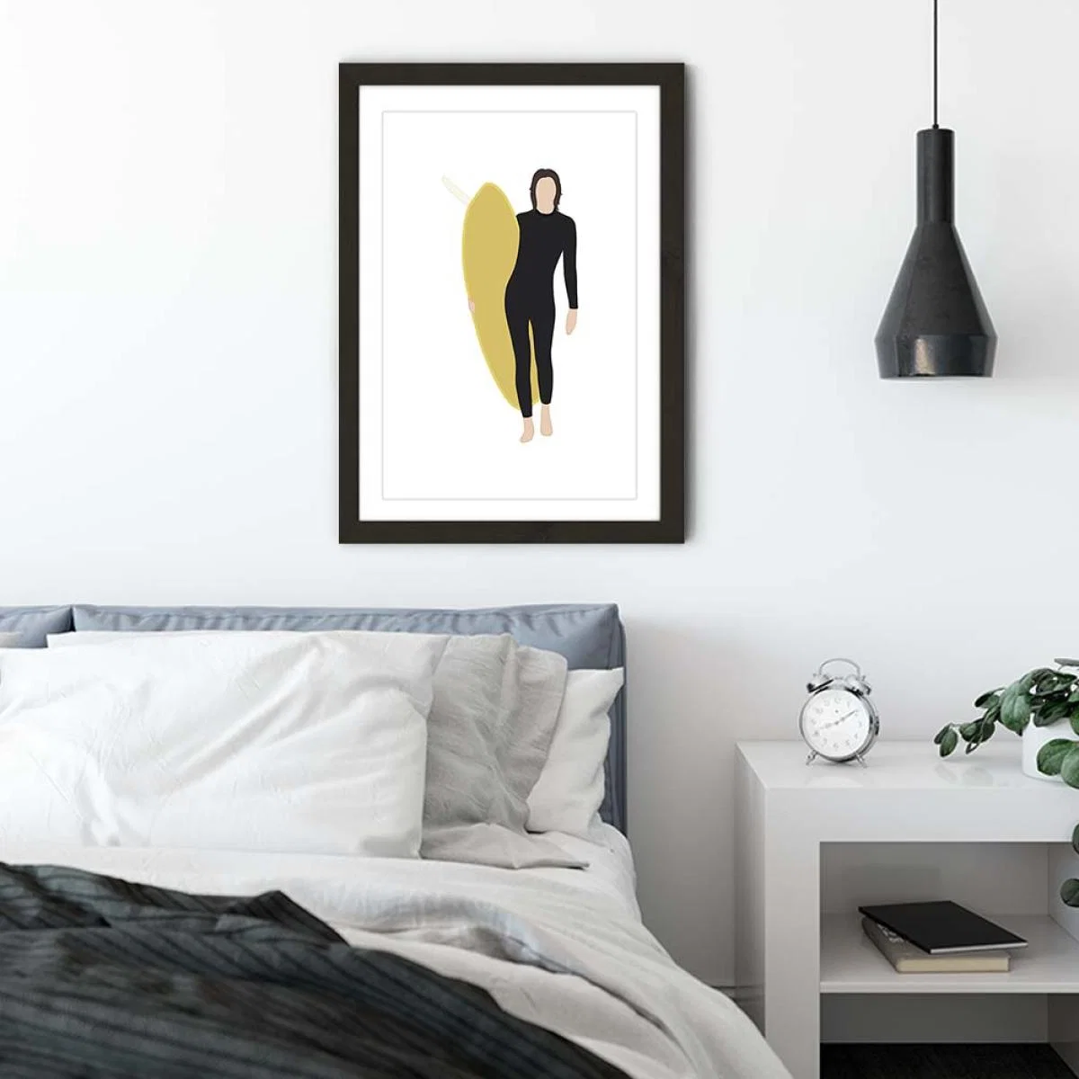 Mellow Yellow Art Print Black Frame – image 4