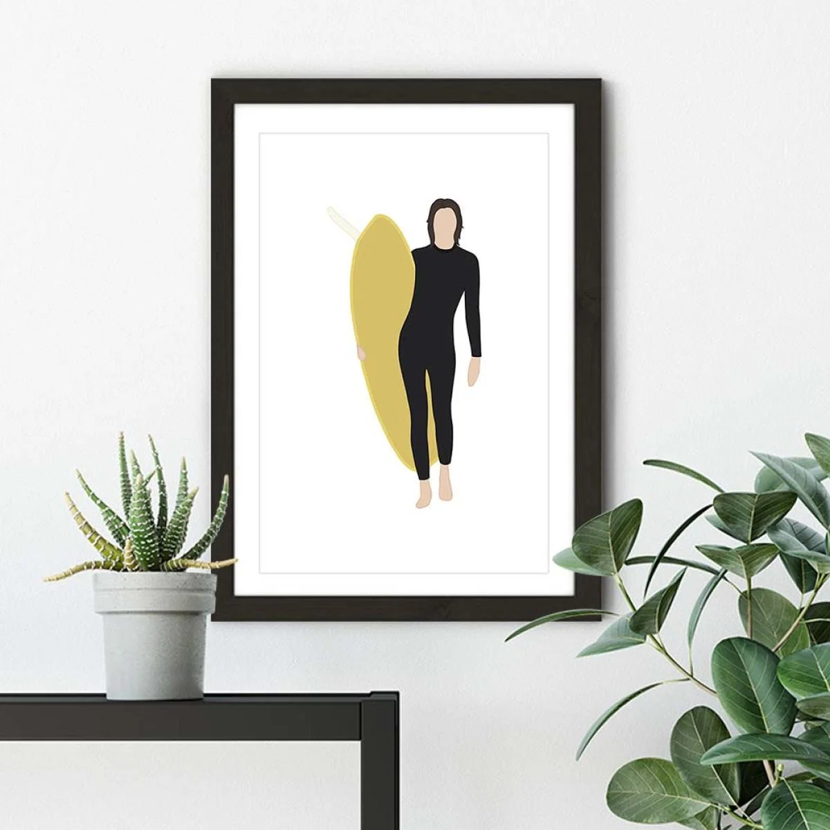 Mellow Yellow Art Print Black Frame – image 5