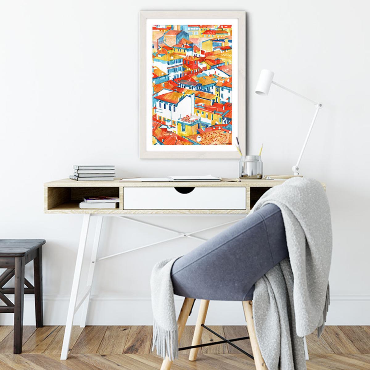 Verona Ulice Art Print White Frame – image 6
