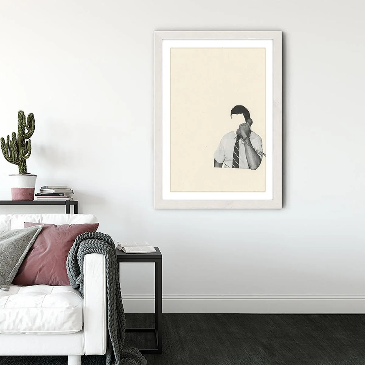 On Hold Art Print White Frame – image 3